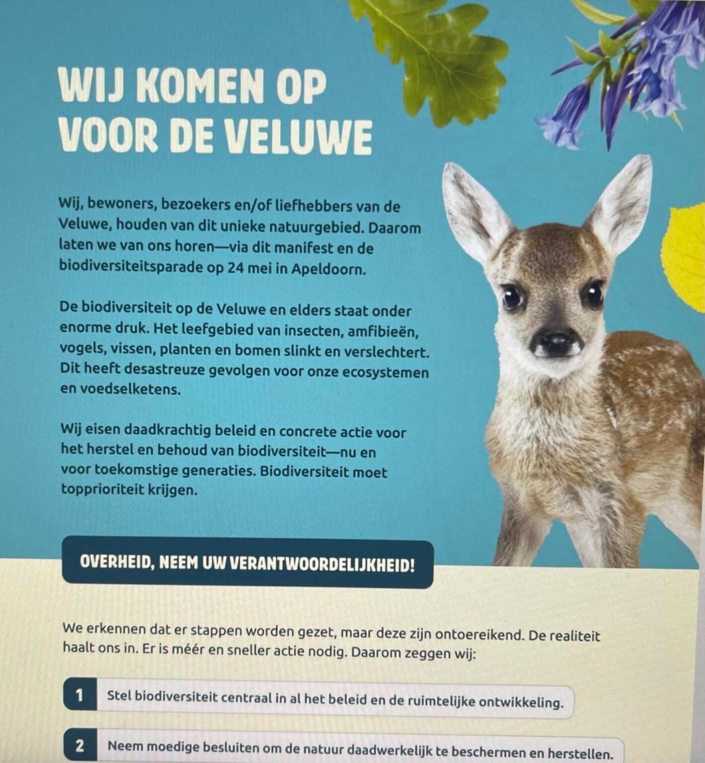 Kom op voor biodiversiteit van de Veluwe